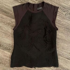 Robert Rodriguez silk scalloped top